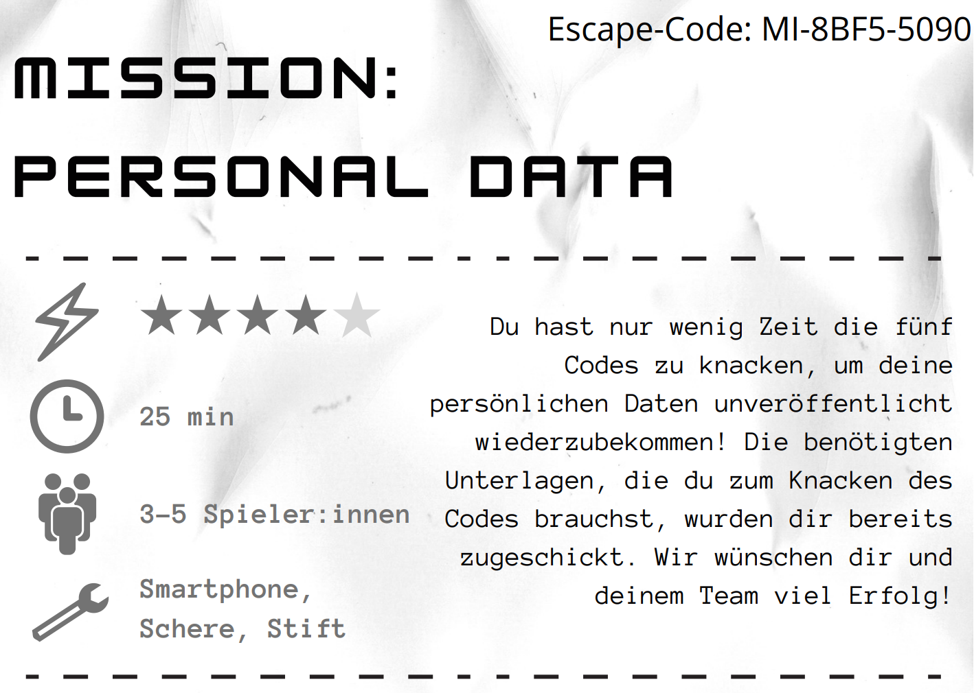 Read more about the article Escape Team: Personal Data